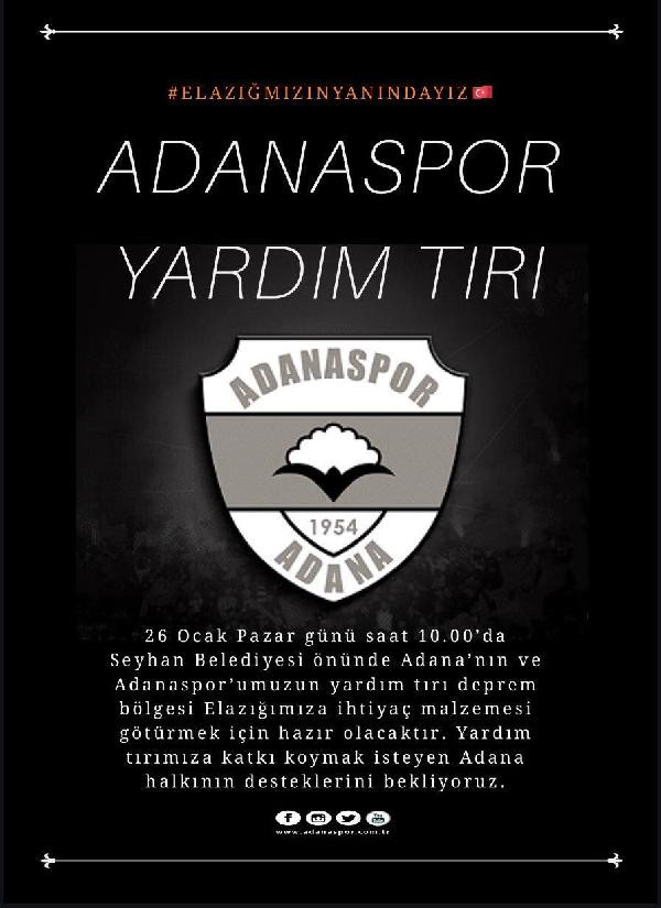 Adanaspor'dan Elazığ'a yardım TIR'ı - Resim : 1