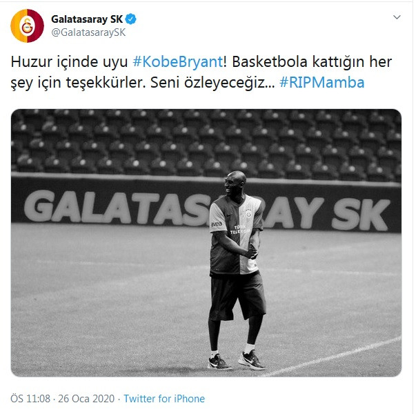 Galatasaray'dan Kobe Bryant paylaşımı - Resim : 2