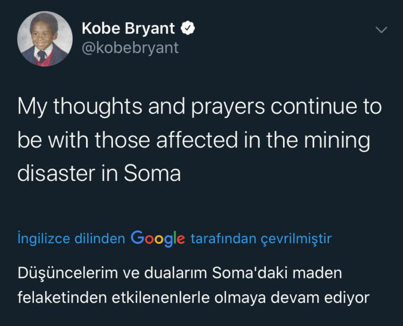 Kobe Bryant'ın Soma için attığı mesaj unutulmadı - Resim : 1