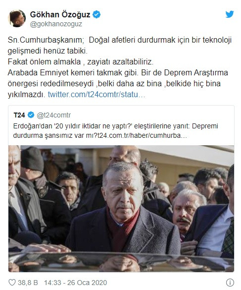 Athena Gökhan'dan Erdoğan'a deprem yanıtı - Resim : 1