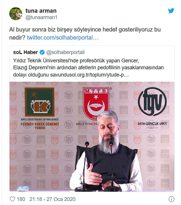 Oyuncu Tuna Arman'ın 'tarikat şeyhi' mesajı AKP medyasının hedefinde - Resim : 2