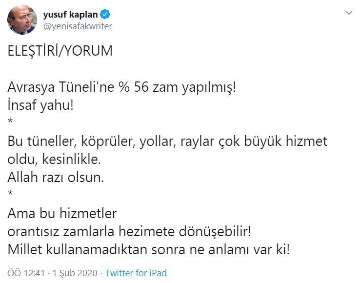 Yandaş yazar Yusuf Kaplan'dan zam isyanı: İnsaf yahu! - Resim : 2