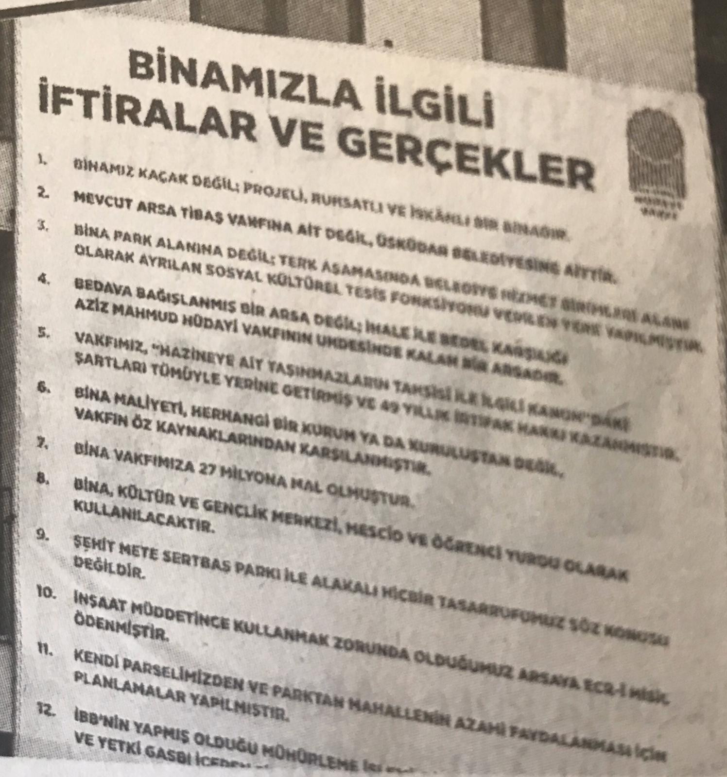 İBB binayı mühürlemişti: Dinci vakıftan 'provokatif' pankart! - Resim : 1