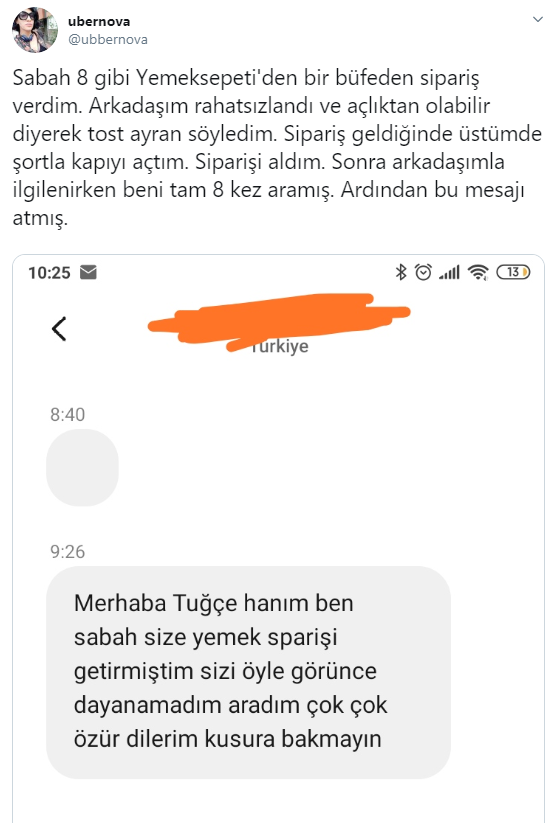 Yemek siparişi verdi, kurye tarafından tacize uğradı! - Resim : 1