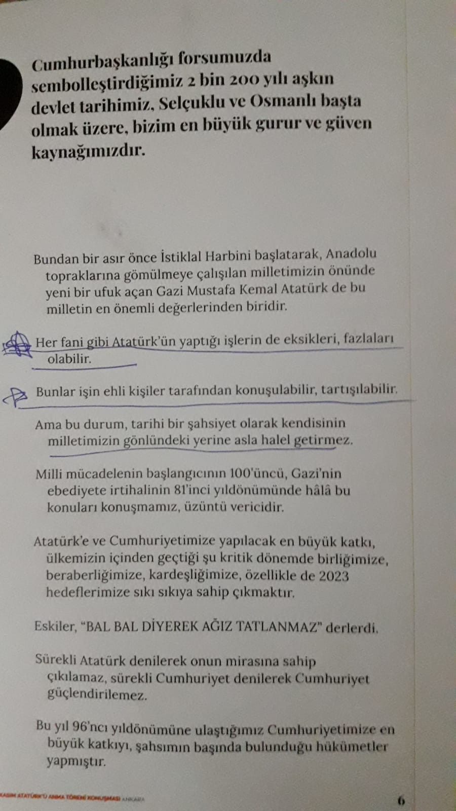 Erdoğan'ın skandal 10 Kasım konuşması okullara dağıtıldı! - Resim : 1