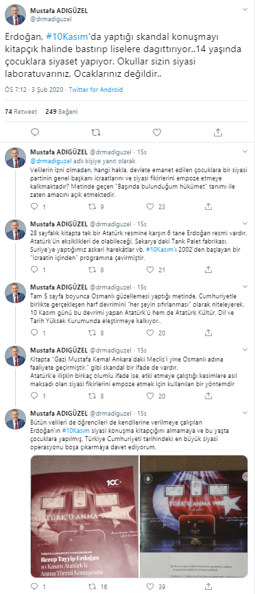 Erdoğan'ın skandal 10 Kasım konuşması okullara dağıtıldı! - Resim : 3
