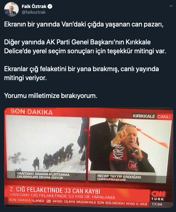Yandaş medya Erdoğan konuşmaya başlayınca çığ felaketini unuttu - Resim : 1