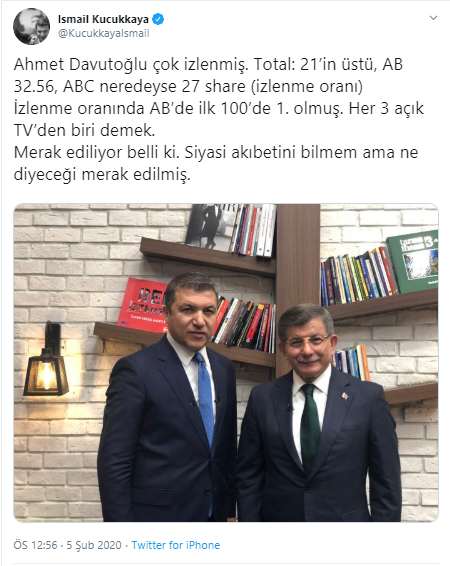 İsmail Küçükkaya'dan Davutoğlu paylaşımı: Siyasi akıbetini bilmem ama.. - Resim : 1