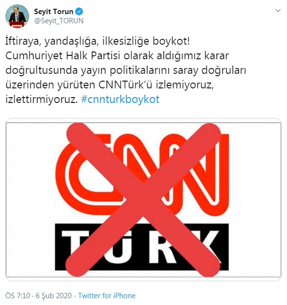 Seyit Torun: Yayın politikalarını saray doğruları üzerinden yürüten CNN Türk'ü izlemiyoruz - Resim : 1