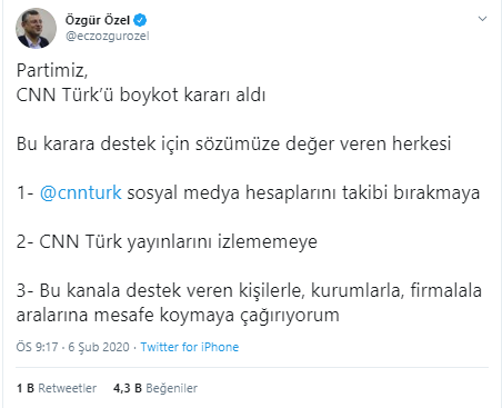 CHP'den 3 maddelik yeni CNN Türk çağrısı - Resim : 1