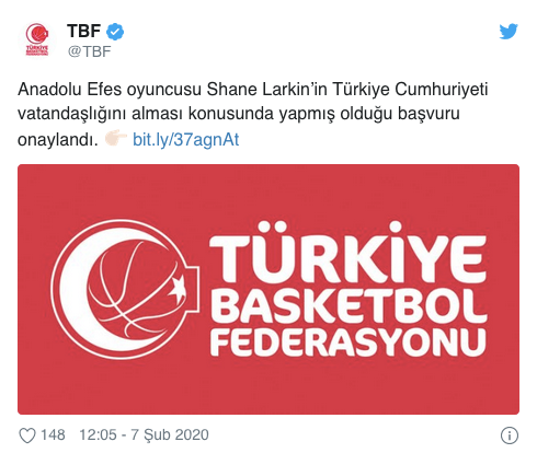 Shane Larkin resmen Türk vatandaşı oldu - Resim : 1