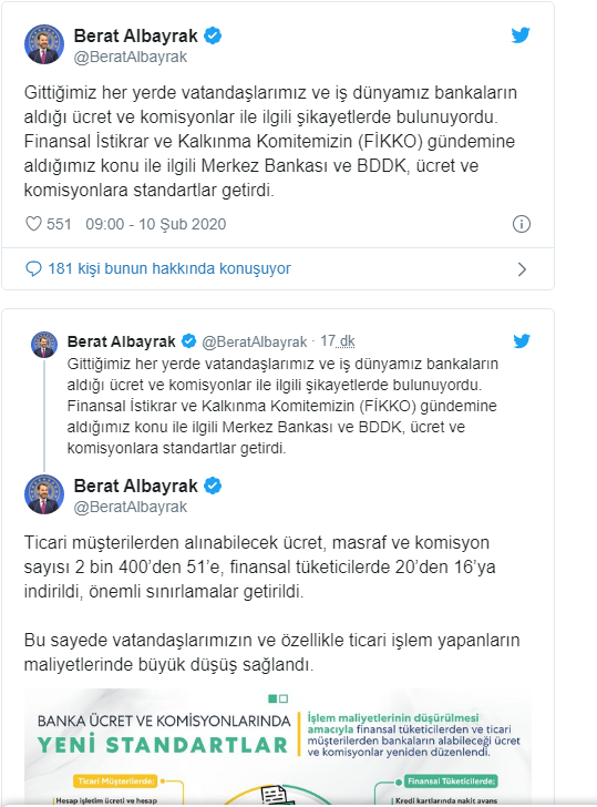 Berat Albayrak'tan ücret ve komisyon açıklaması - Resim : 1