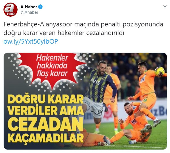 Yandaş A Haber, yine Fenerbahçe'yi hedef aldı! - Resim : 1