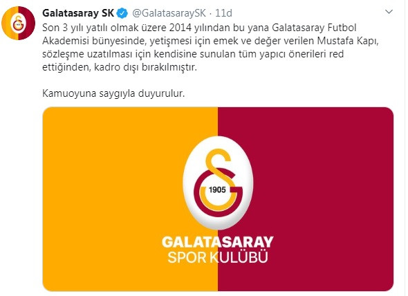 Galatasaray, Mustafa Kapı'yı kadro dışı bıraktı! İşte nedeni - Resim : 1