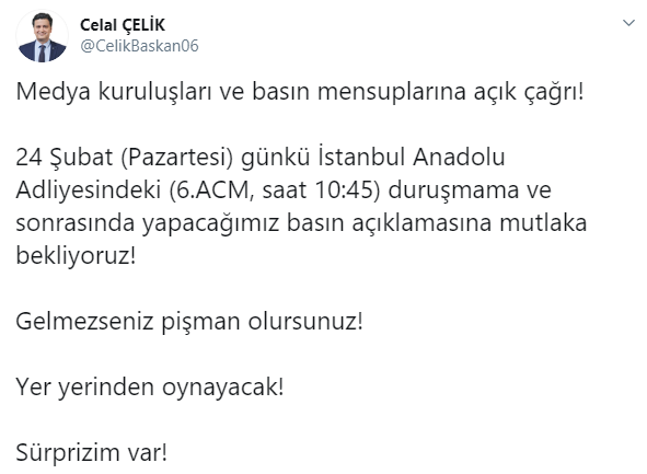 Kılıçdaroğlu'nun avukatı Celal Çelik'ten çağrı: Yer yerinden oynayacak! - Resim : 1