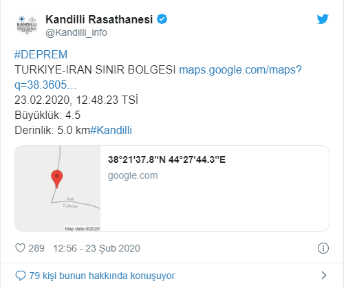 Türkiye - İran sınırında bir deprem daha! - Resim : 1