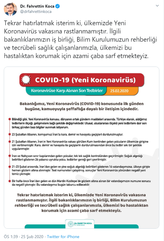 Ankara Esenboğa'da koronavirüs alarmı! Bakan Koca'dan açıklama - Resim : 1