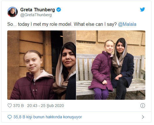 Malala ve Greta Oxford Üniversitesi’nde buluştu - Resim : 1