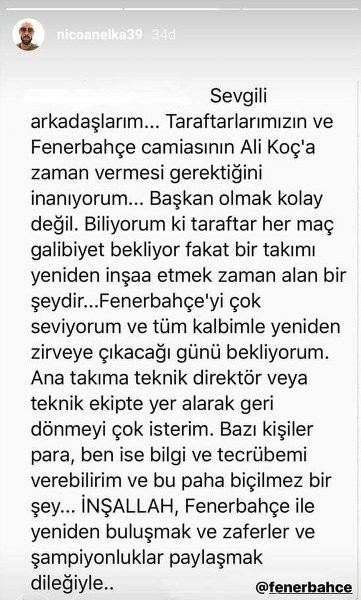 Fenerbahçe'nin efsane isminden heyecanlandıran mesaj! - Resim : 1