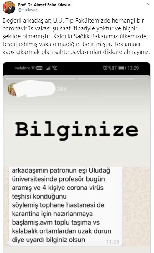 Uludağ Üniversitesi'nde koronavirüs iddiası! Rektörden karantina açıklaması - Resim : 2