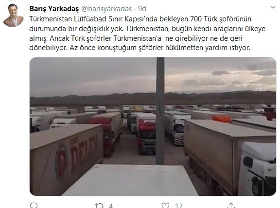 700 Türk şoför Türkmenistan sınırında mahsur kaldı - Resim : 2