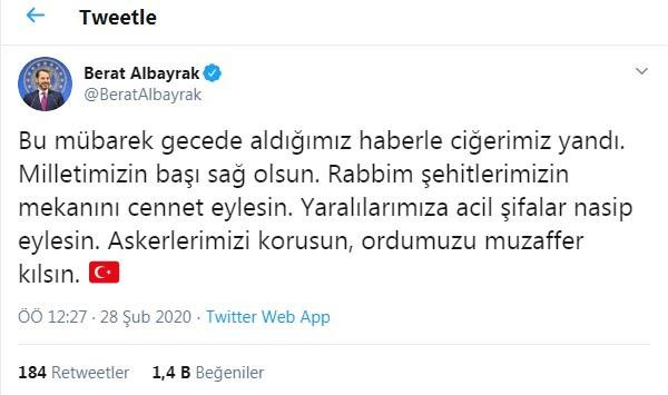 Erdoğan'dan ses yok! 'Damat Albayrak'tan tweet geldi: Allah ordumuzu muzaffer kılsın - Resim : 2