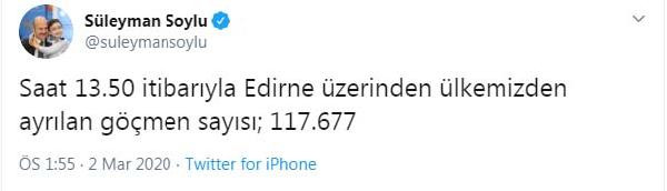 Süleyman Soylu'dan yeni açıklama! İşte Türkiye'den ayrılan göçmen sayısı - Resim : 1