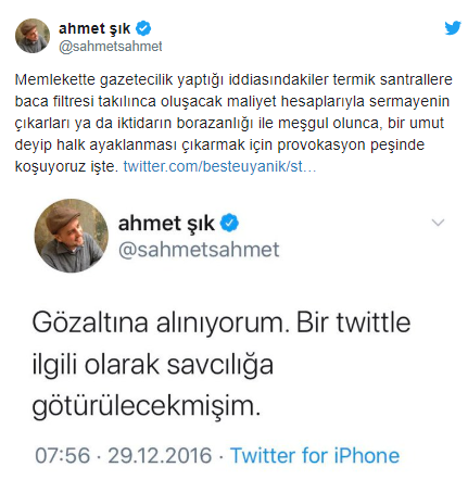 Ahmet Şık'tan termik santral haberiyle tepki çeken Beste Uyanık'a gözaltı yanıtı - Resim : 1