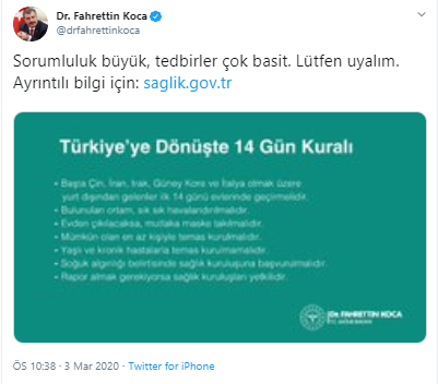 Sağlık Bakanı Fahrettin Koca'dan umreden dönenlere 'koronavirüs' uyarısı - Resim : 2