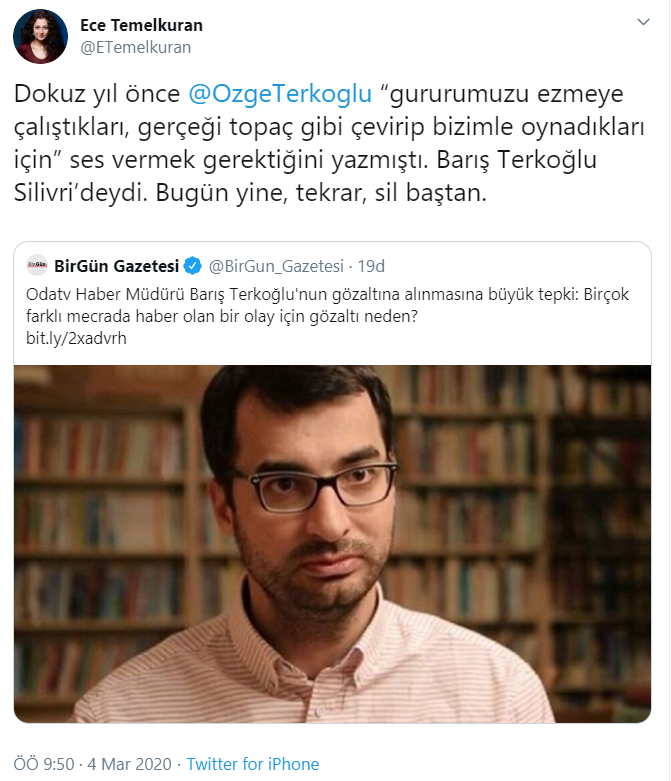 Barış Terkoğlu'nun gözaltına alınmasına tepki yağdı: Derhal serbest bırakılmalı - Resim : 6