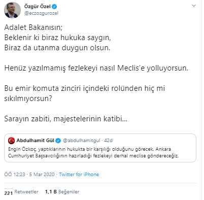CHP'den Adalet Bakanı Abdühamit Gül'e jet Engin Özkoç yanıtı - Resim : 2