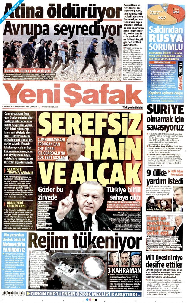 Özkoç'a soruşturma açtıran sözler, Erdoğan'ın ağzından yandaşın manşetinde - Resim : 1