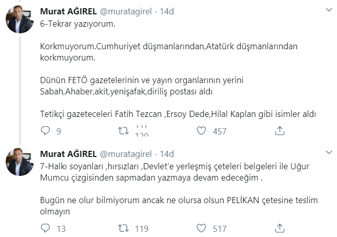 İfadeye çağrılan Yeniçağ gazetesi yazarı Murat Ağırel'den açıklama - Resim : 4