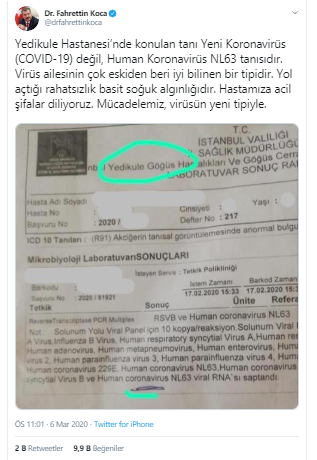 Sağlık Bakanı Fahrettin Koca'dan İstanbul'daki 'koronavirüs' iddiaları hakkında açıklama - Resim : 2