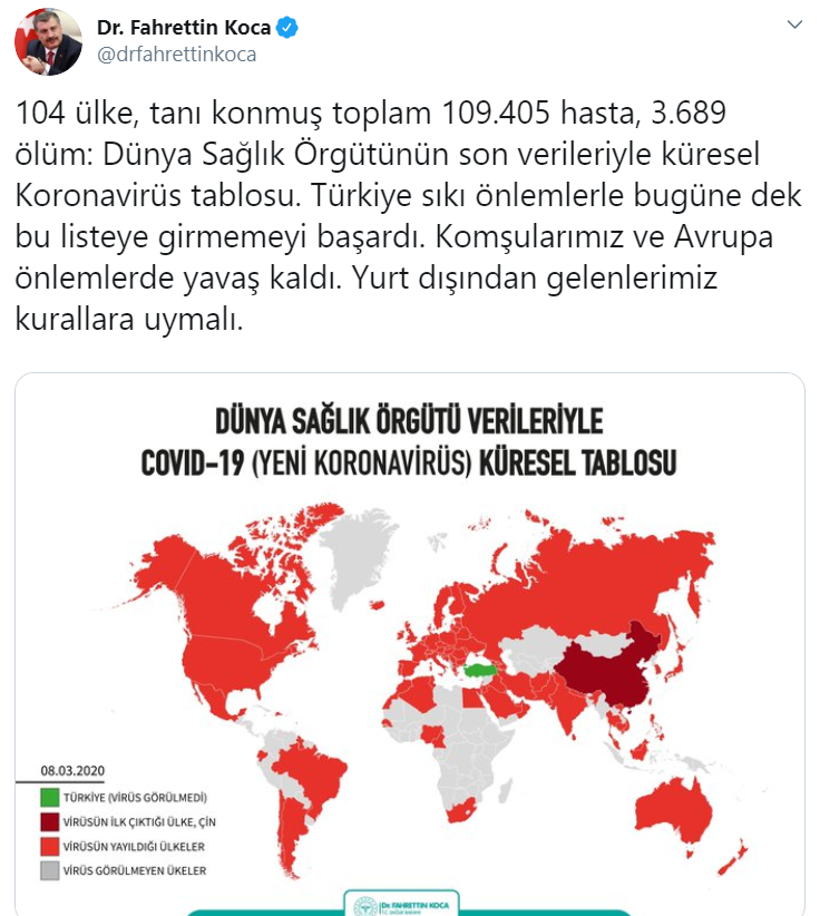 Bakan Koca'dan koronavirüs açıklaması: Türkiye listeye girmemeyi başardı - Resim : 1