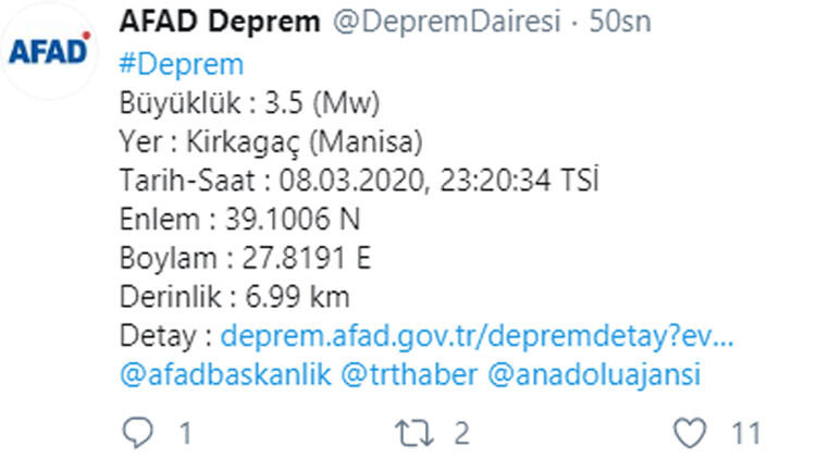 Manisa'da deprem - Resim : 1