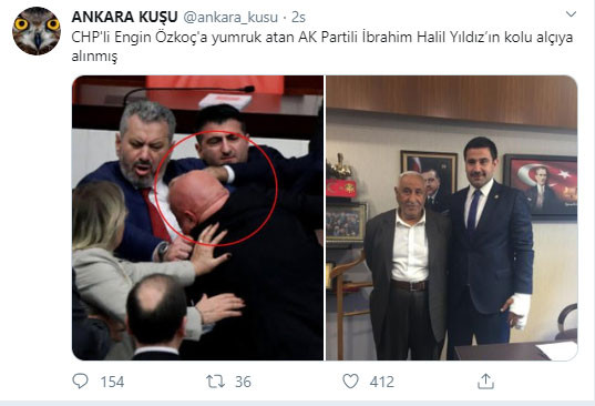 Engin Özkoç'a arkadan yumruk atan AKP'li vekilin kolu alçıya alındı - Resim : 1