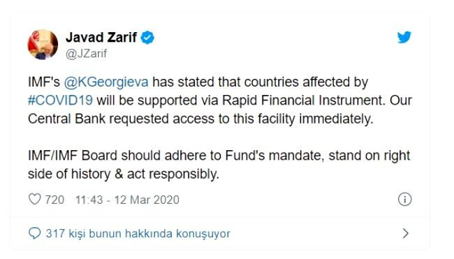 İran, koronavirüs ile sarsıldı: IMF'den 5 milyar dolar talep - Resim : 1