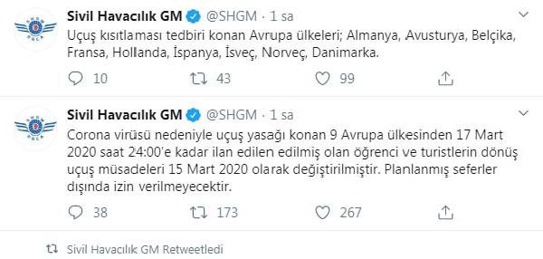 Sivil Havacılık Genel Müdürlüğü duyurdu! Avrupa'dan dönecekler için önemli karar - Resim : 1