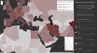 Koronavirüs son durumu canlı takip edebileceğiniz interaktif haritalar - Resim : 3