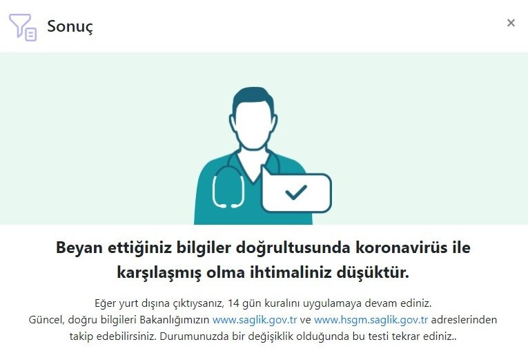 Online koronavirüs risk testi yayında! Sorulara verilen yanıtlara göre… - Resim : 1