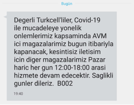 Turkcell'den koronavirüs tedbirleri kapsamında AVM kararı - Resim : 1