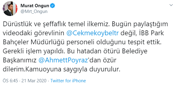 Murat Ongun, yere çöp atıp fotoğrafını çeken görevlinin nerede çalıştığını açıkladı - Resim : 1