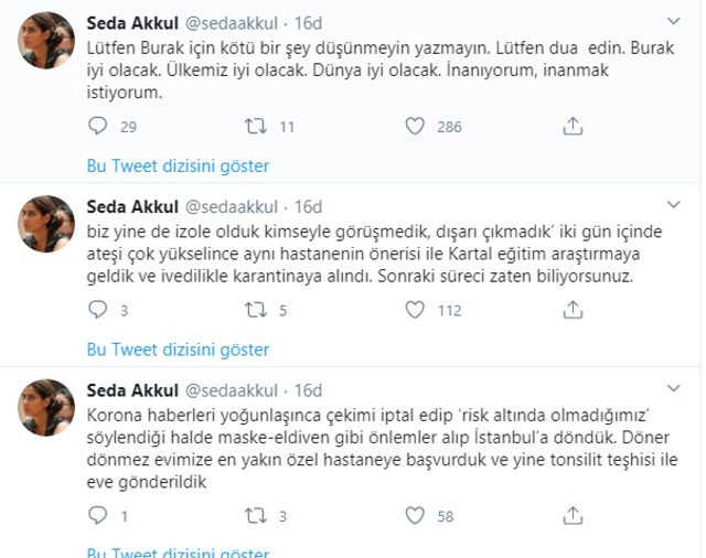 Koronavirüse yakalanan Burak Akkul'un eşi Seda Akkul'dan sosyal medya isyanı - Resim : 1