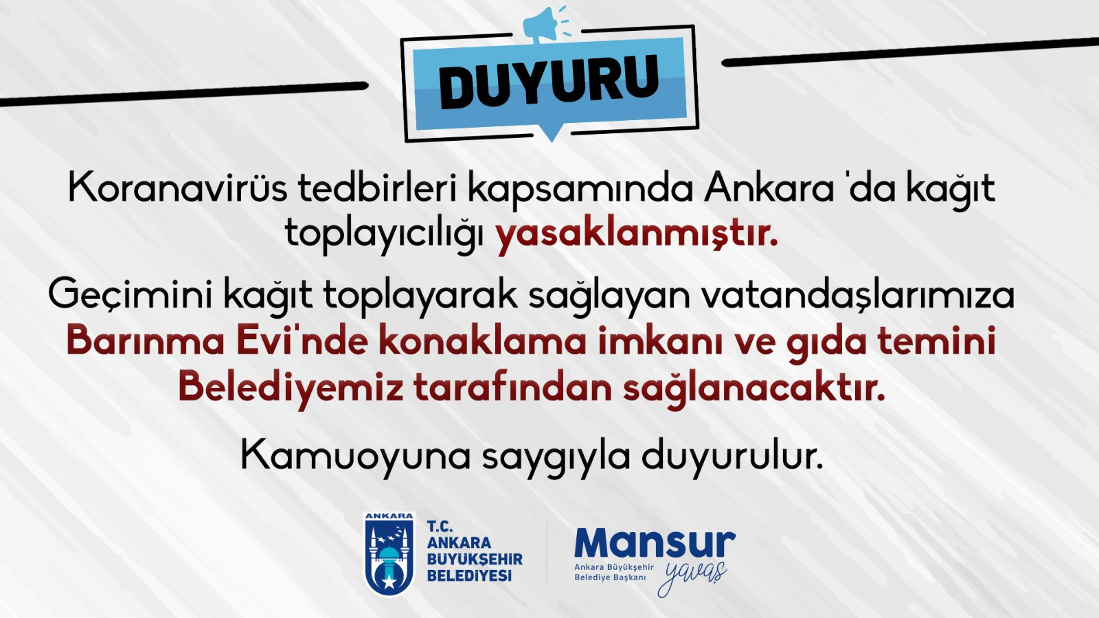 Ankara Büyükşehir Belediyesi'nden kağıt toplayıcılığı kararı - Resim : 1
