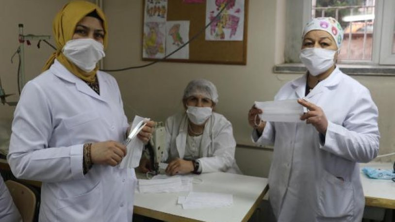 Maske sıkıntısı yaşayan doktorların imdadına meslek liseliler yetişti