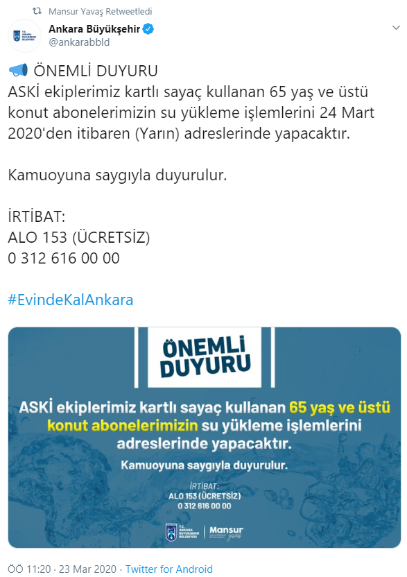Ankara Büyükşehir Belediyesi duyurdu: Yarından itibaren başlıyor - Resim : 1