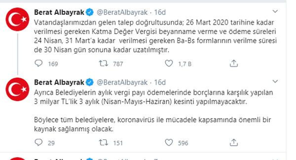 Berat Albayrak açıkladı: 24 Nisan'a uzatıldı - Resim : 1