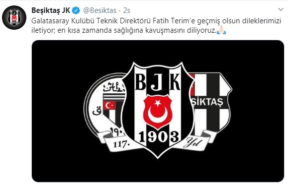 Beşiktaş: Fatih Terim'in en kısa zamanda sağlığına kavuşmasını diliyoruz - Resim : 1