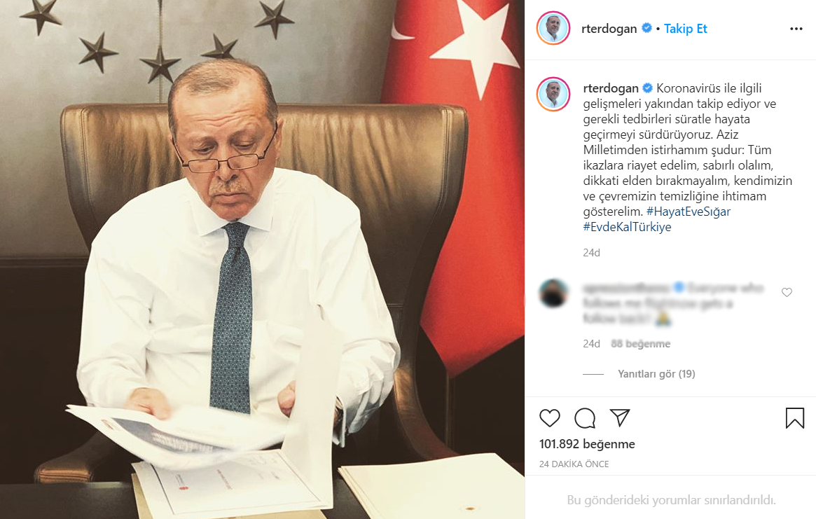Erdoğan'dan koronavirüs açıklaması: Aziz milletimden istirhamım şudur... - Resim : 1